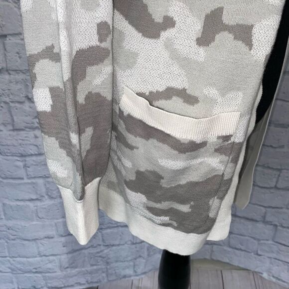 Express women S 100% cotton camo print open front cardigan w/pockets - Picture 4 of 12